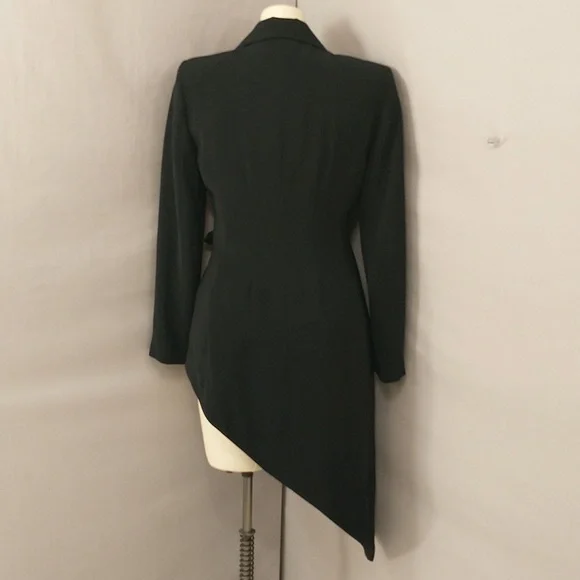 Assymetrical Black Jacket Ivan Grundahl sz 40 US 12 Classy Designer Eye Catching